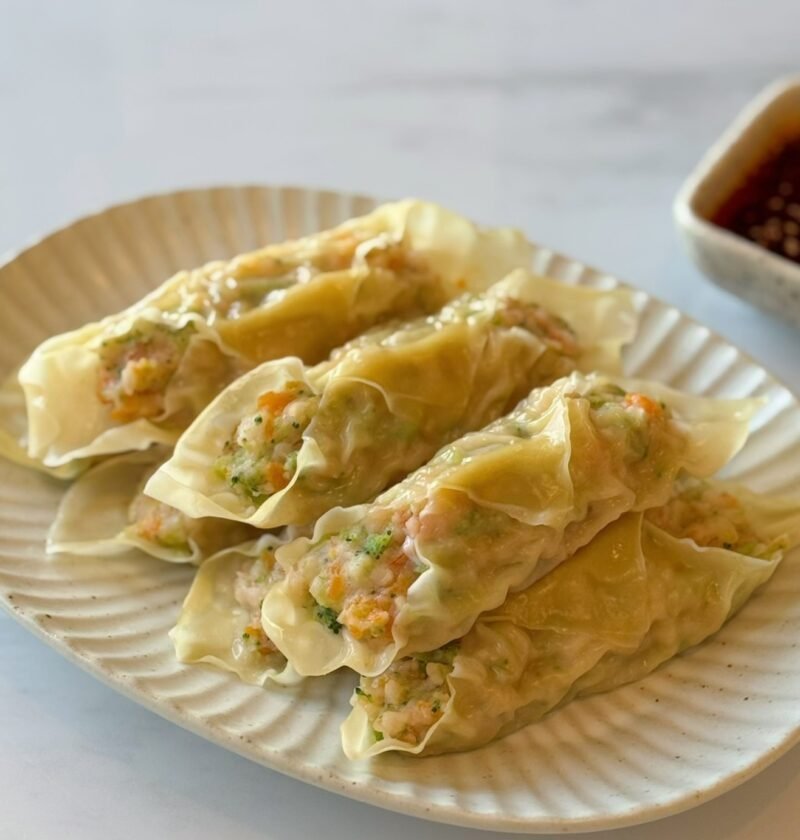 蔬菜蝦滑蒸餃